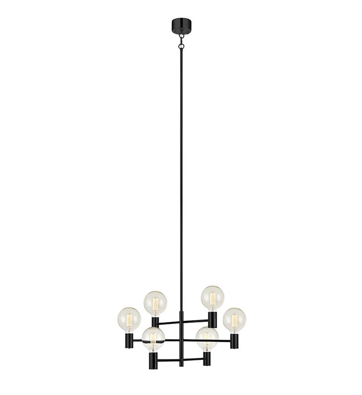 Markslöjd Capital függőlámpa 6x60 W fekete 107281