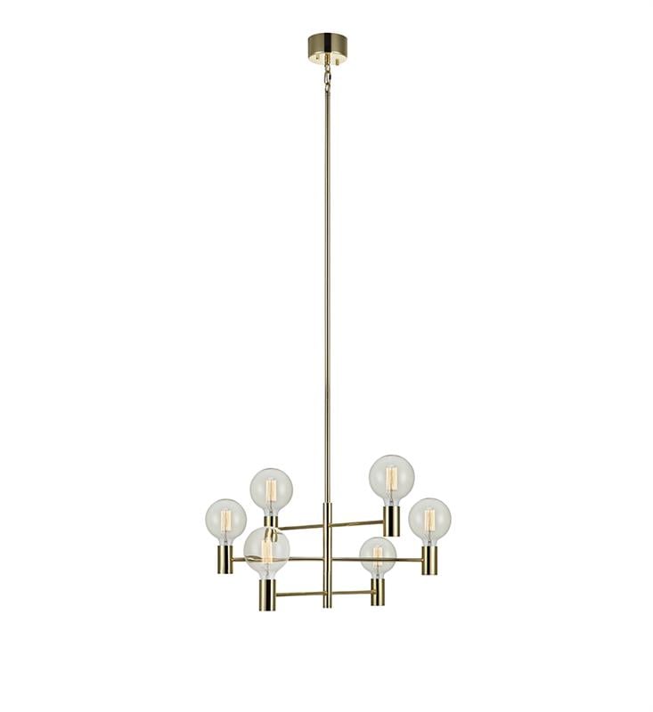 Markslöjd Capital függőlámpa 6x60 W sárgaréz 106418