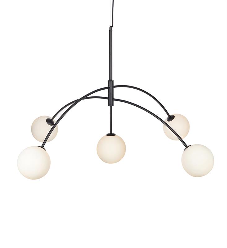 Markslöjd Heaven függőlámpa 5x28 W fehér-fekete 107560