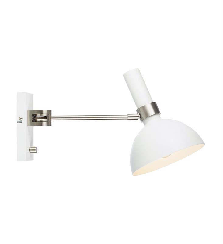 Markslöjd Larry oldalfali lámpa 1x60 W fehér-acél 107499
