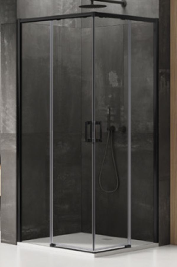 New Trendy Prime Black zuhanykabin 70x70 cm négyzet fekete matt/átlátszó üveg D-0350A/D-0351A