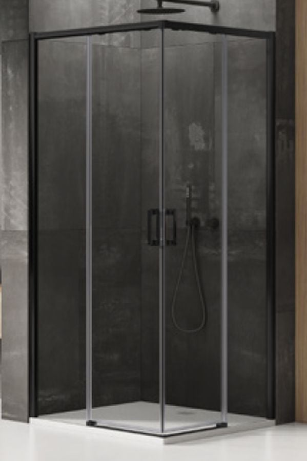 New Trendy Prime zuhanykabin 120x90 cm négyszögletes fekete félmatt/átlátszó üveg D-0320A/D-0315A