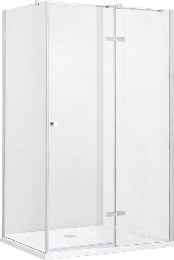 Besco Pixa zuhanykabin 100x80 cm négyszögletes króm fényes/átlátszó üveg PPP-108-195-C