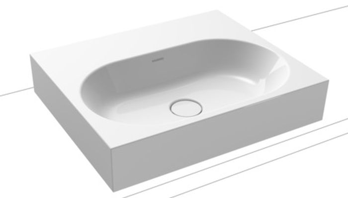 Kaldewei Centro mosdótál 60x50 cm négyszögletes mosdótálak fehér 903006003001