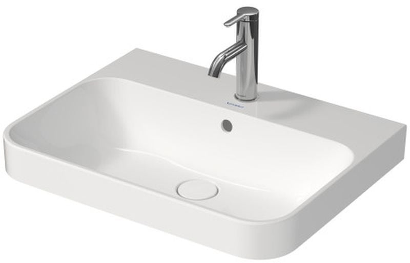 Duravit Happy D.2 mosdótál 60x46 cm négyszögletes mosdótálak fehér 23606000001