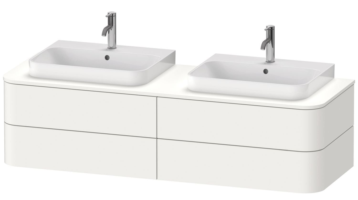 Duravit Happy D.2 Plus szekrény 160x55x40.8 cm mosdókagyló alá akasztható fehér HP4974B3636