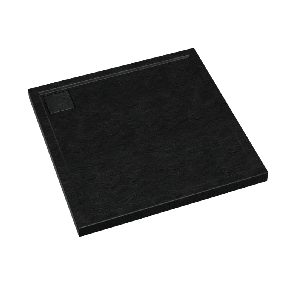 Schedpol Omega Black Stone négyzet alakú zuhanytálca 80x80 cm fekete 3.0458/C/ST