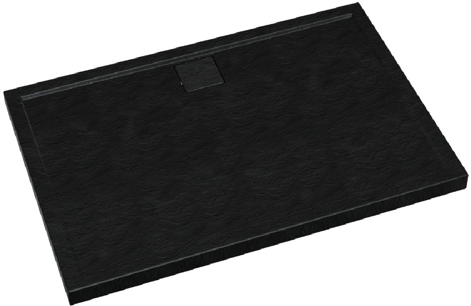 Schedpol Omega Black Stone téglalap alakú zuhanytálca 140x90 cm fekete 3.0456/C/ST