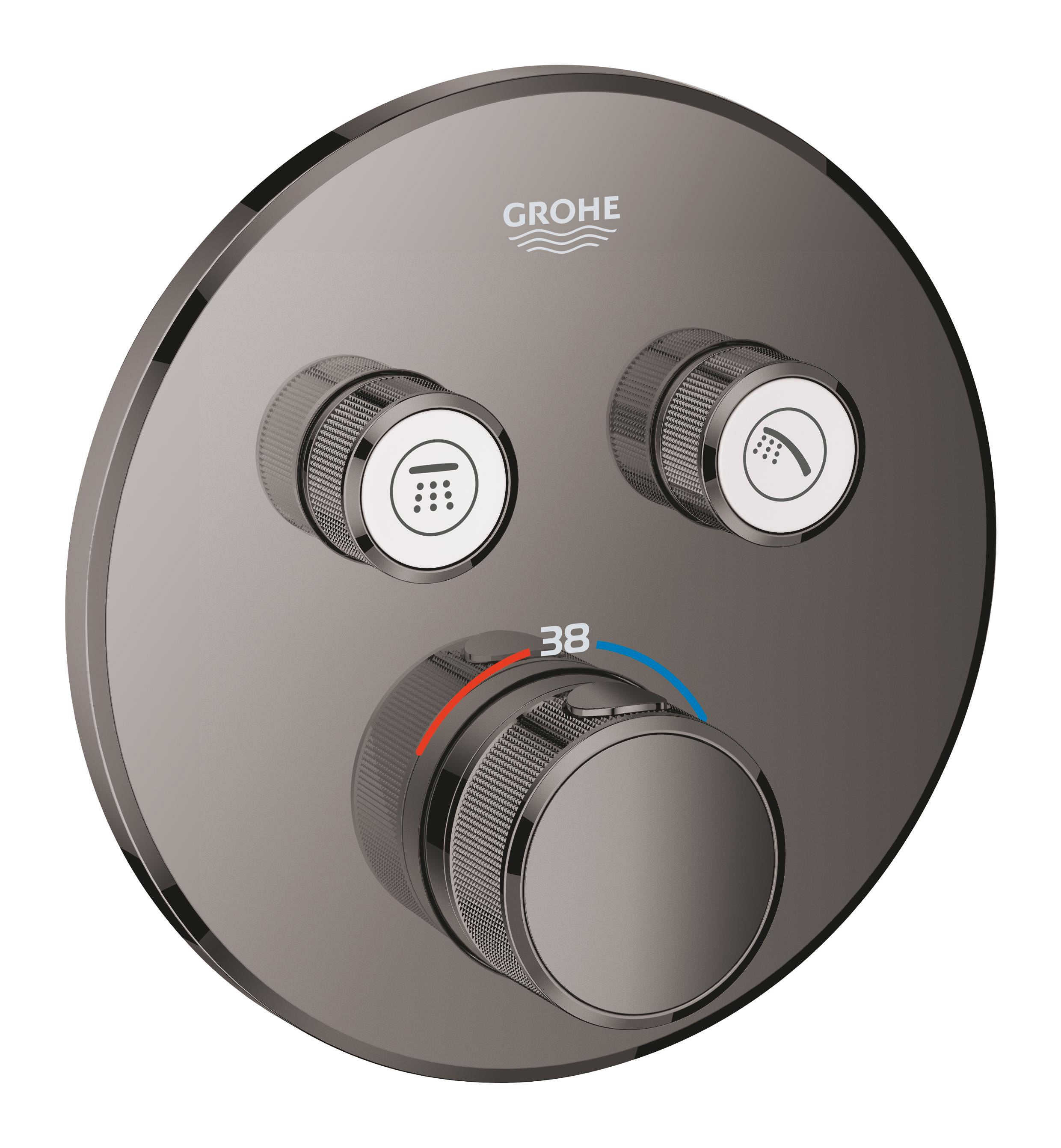 Grohe Grohtherm SmartControl kád és zuhany csaptelep fali z termosztáttal fekete 29119A00