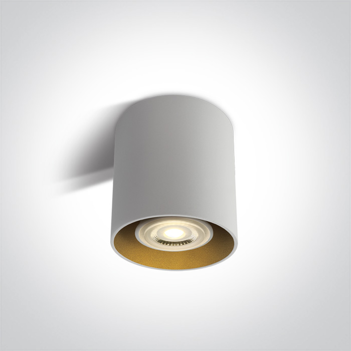 One Light Roda mennyezeti lámpa 1x10 W fehér-sárgaréz 12105T/W
