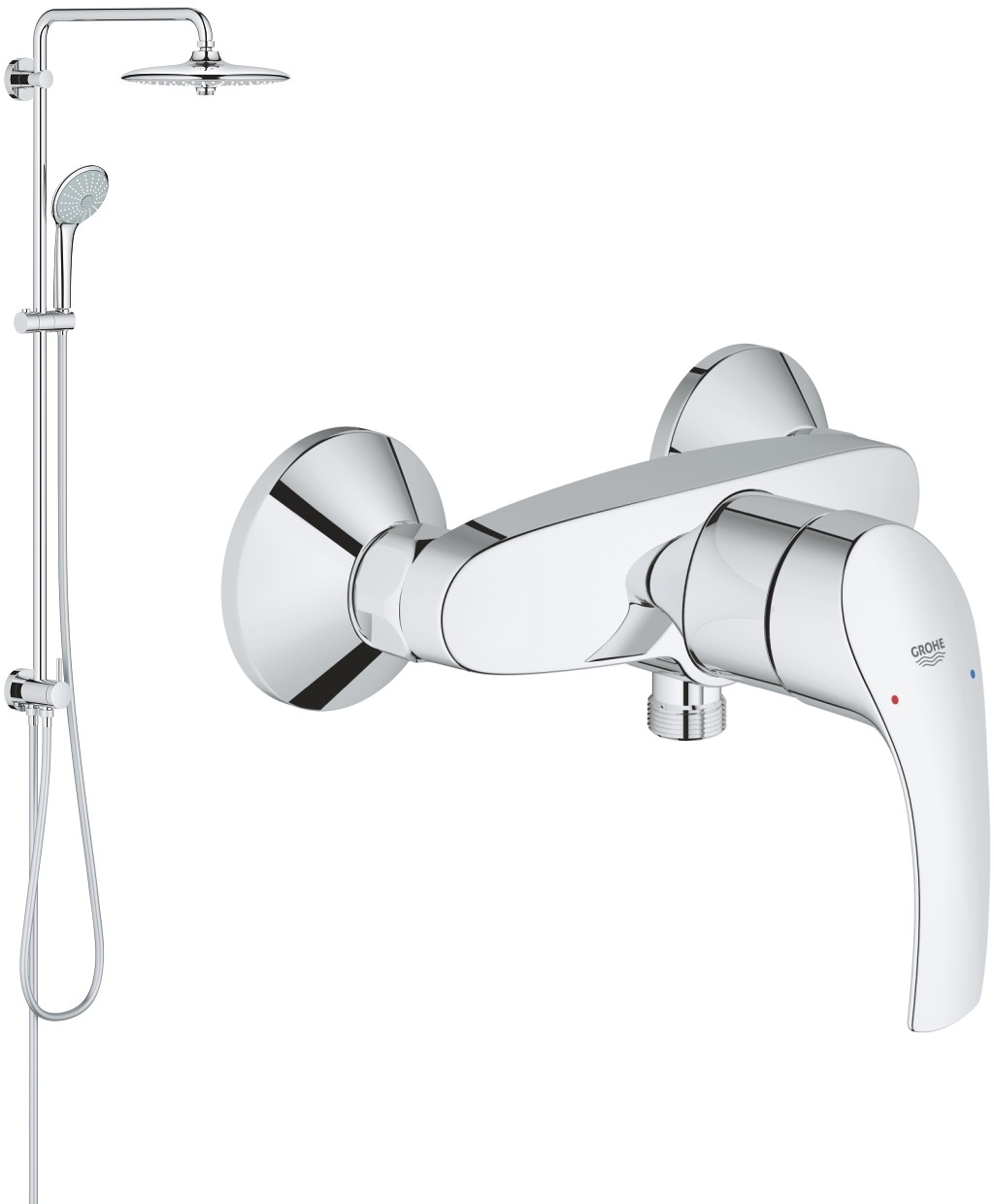 Készlet zuhany készlet Grohe Euphoria 27421002, zuhanycsaptelep Grohe Eurosmart 33555002