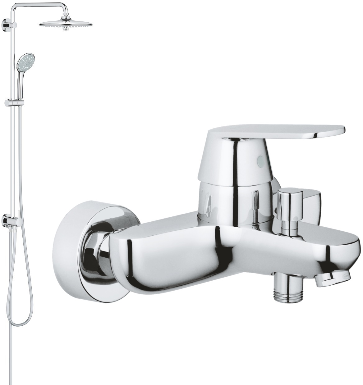 Készlet zuhany készlet Grohe Euphoria 27421002, kád és zuhany csaptelep Grohe Eurosmart Cosmopolitan 32831000