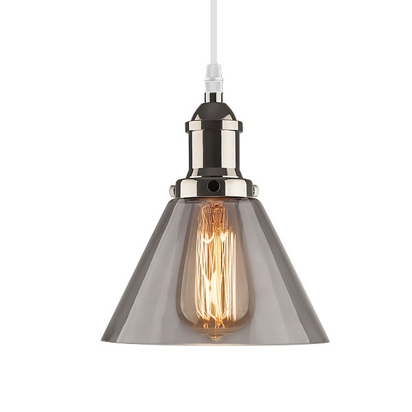 Altavola Design New York Loft függőlámpa 1x60 W króm-füst színű LA034/P_smoky_chrom