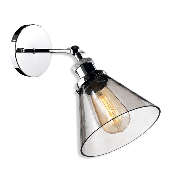 Altavola Design New York Loft oldalfali lámpa 1x60 W króm-füst színű LA034/W_smoky_chrom
