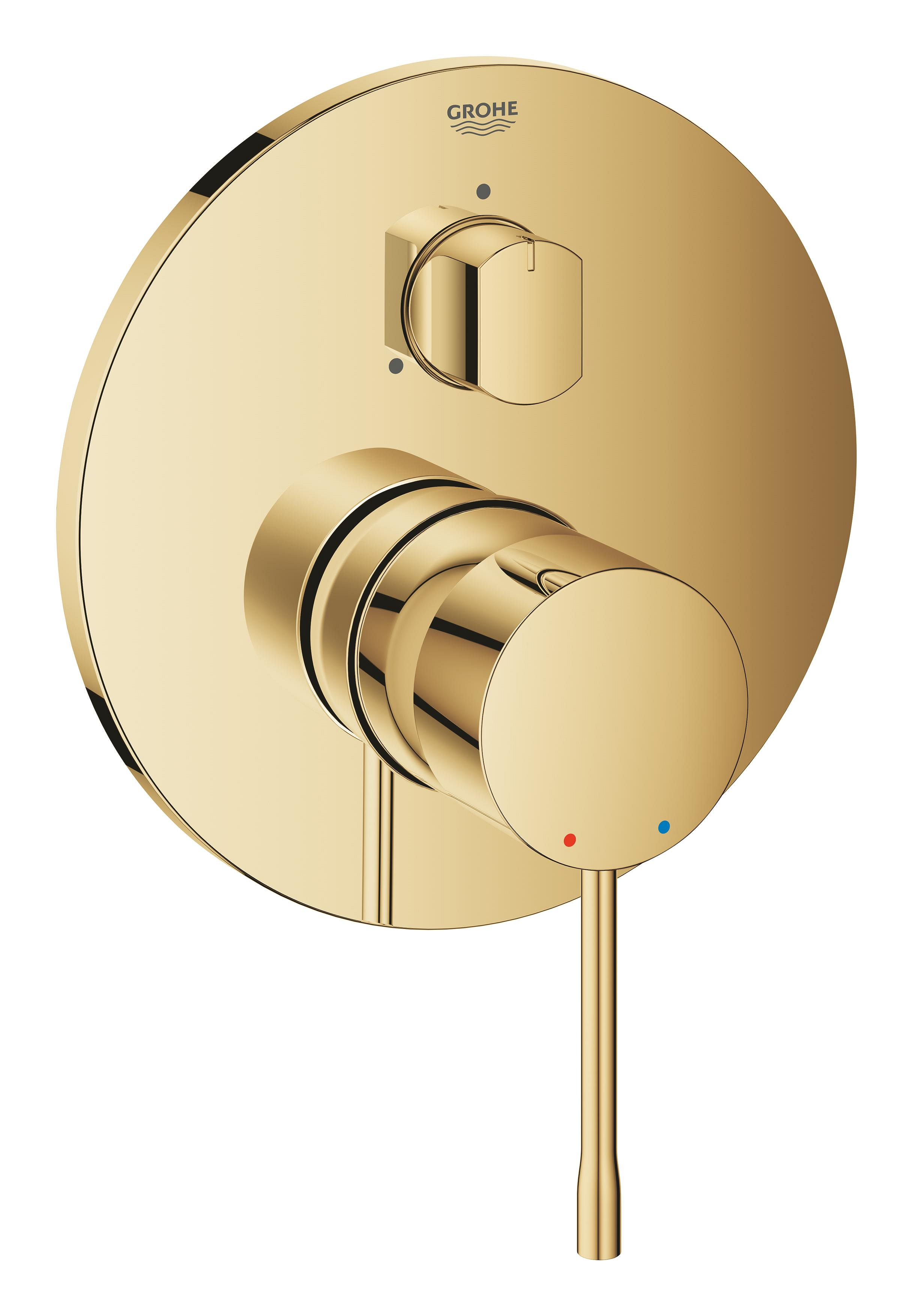 Grohe Essence kád és zuhany csaptelep süllyesztett arany 24092GL1