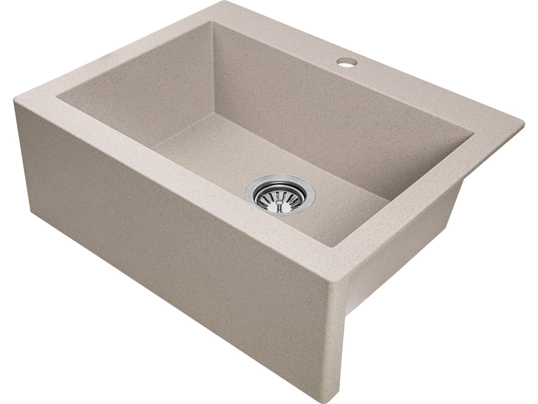 Laveo Komodo gránit mosogató 58x49 cm bézs SBK410A