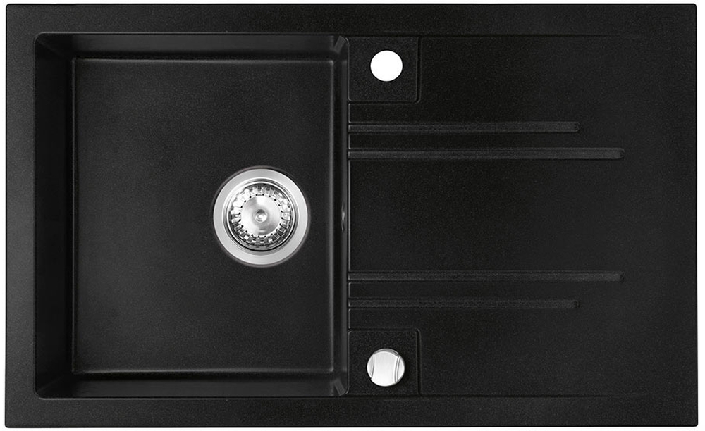 Ferro Mezzo II gránit mosogató 78x48 cm szürke/grafit/onix DRGM48/78BA