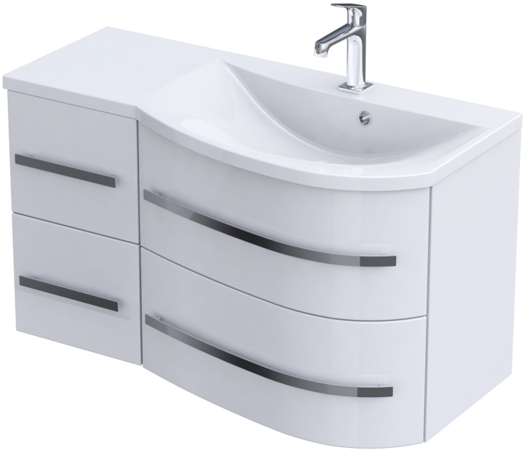 Készlet szekrény Oristo Opal OR30-SD4S-90-1-P, mosdótál Oristo Opal UME-OP-90-92-P