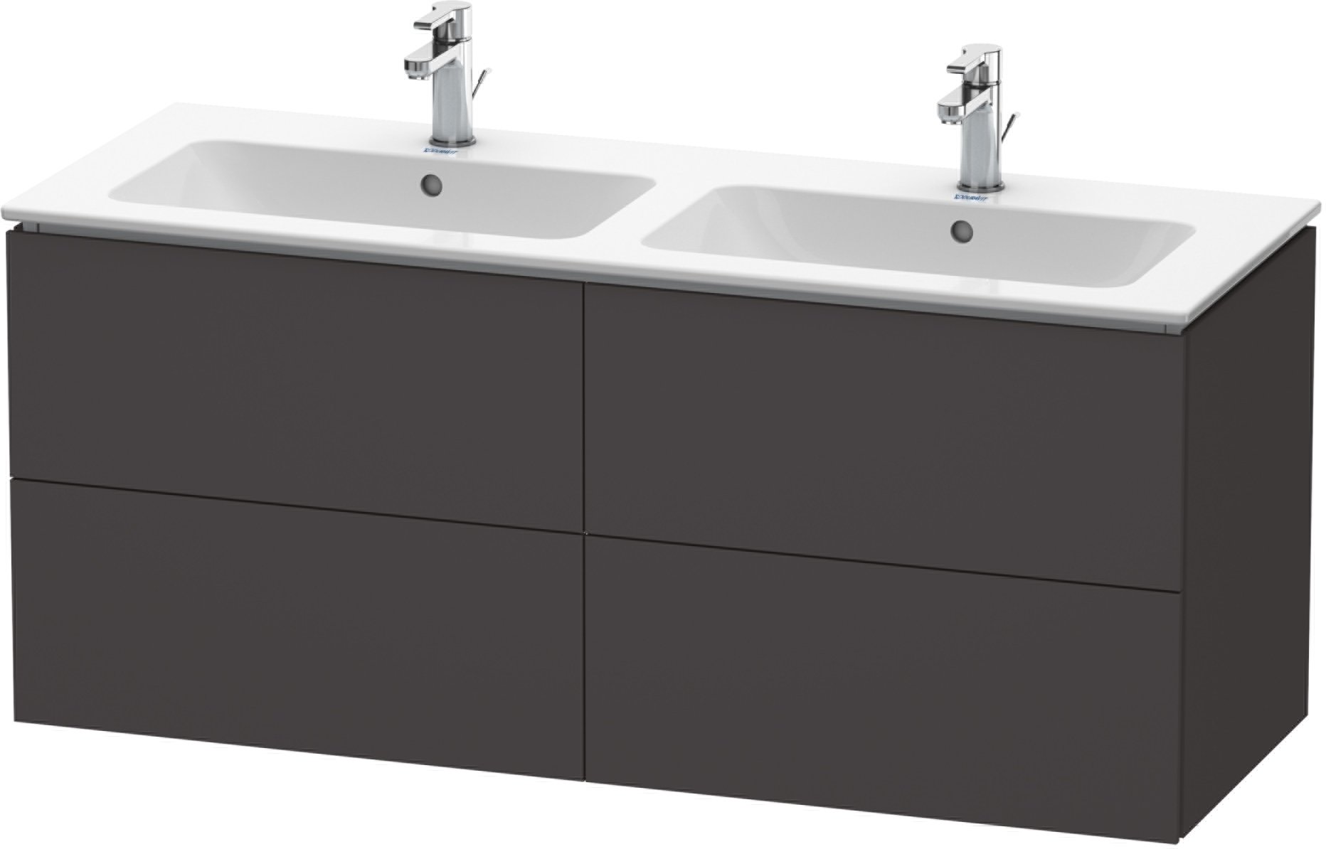 Duravit L-Cube szekrény 129x48.1x55 cm mosdókagyló alá akasztható grafit LC625908080