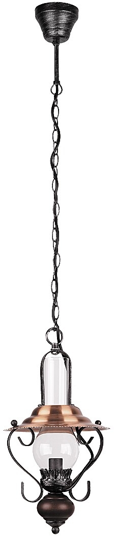 Rabalux Enna függőlámpa 1x40 W fekete-átlátszó-barna 7869