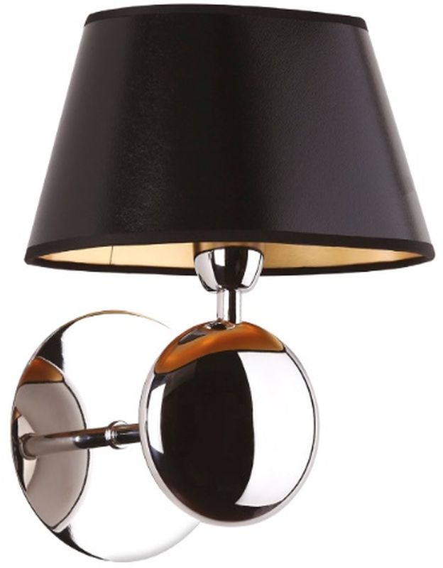 MaxLight Napoleon oldalfali lámpa 1x40 W fekete-króm-arany W0120