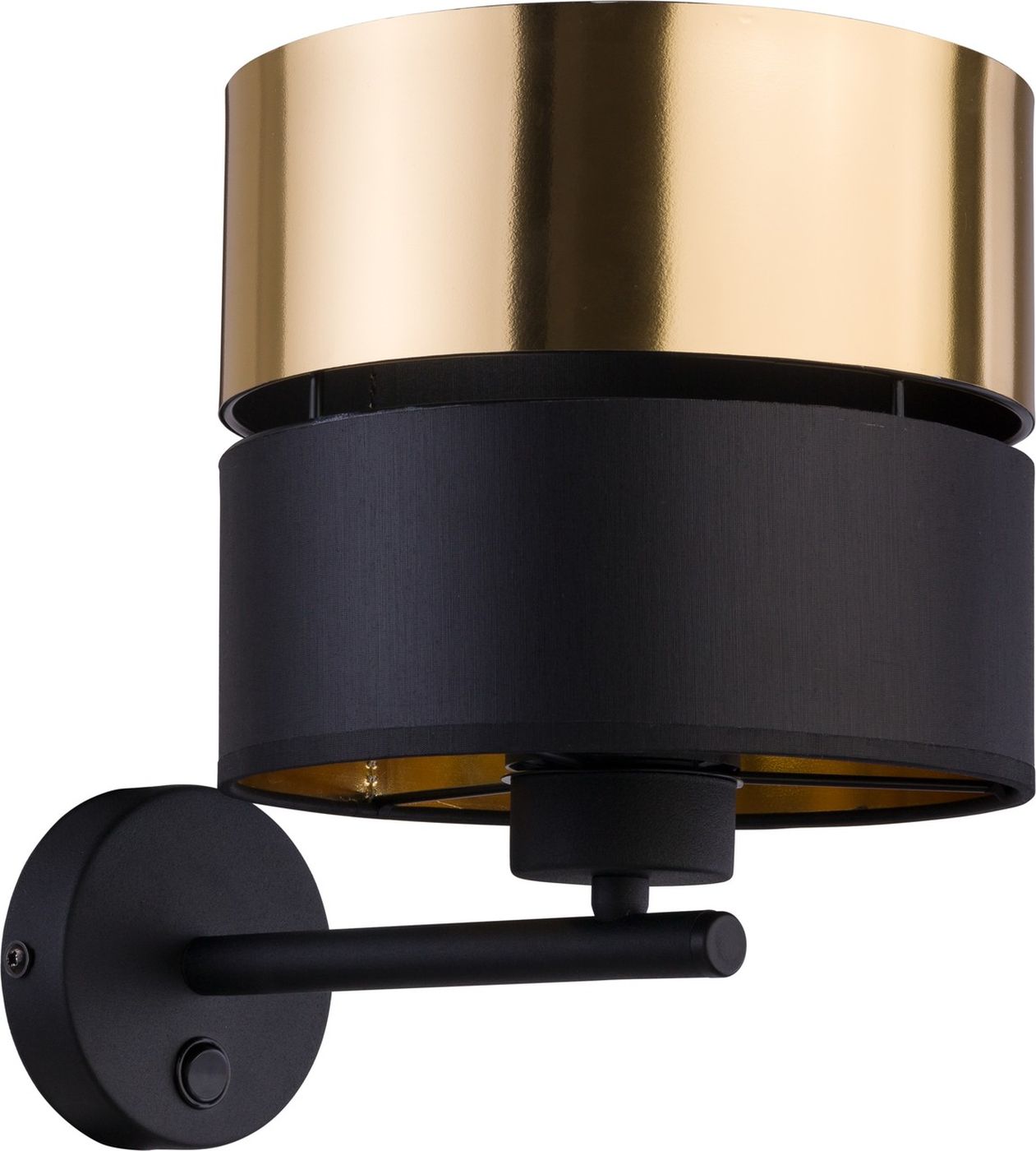 TK Lighting Hilton oldalfali lámpa 1x15 W fekete-arany 4344