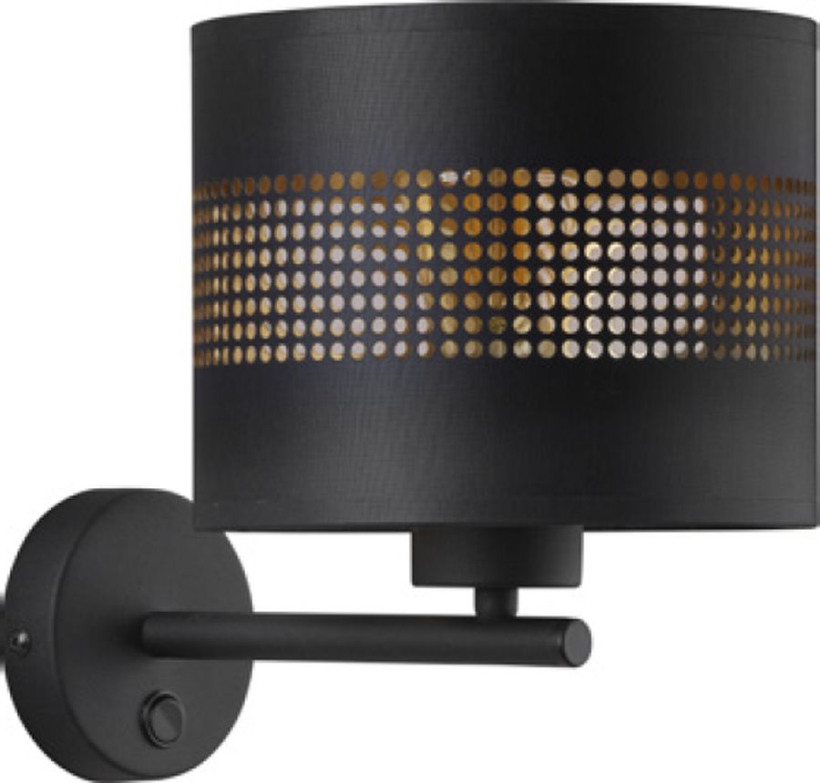 TK Lighting Tago oldalfali lámpa 1x15 W fekete-arany 3210