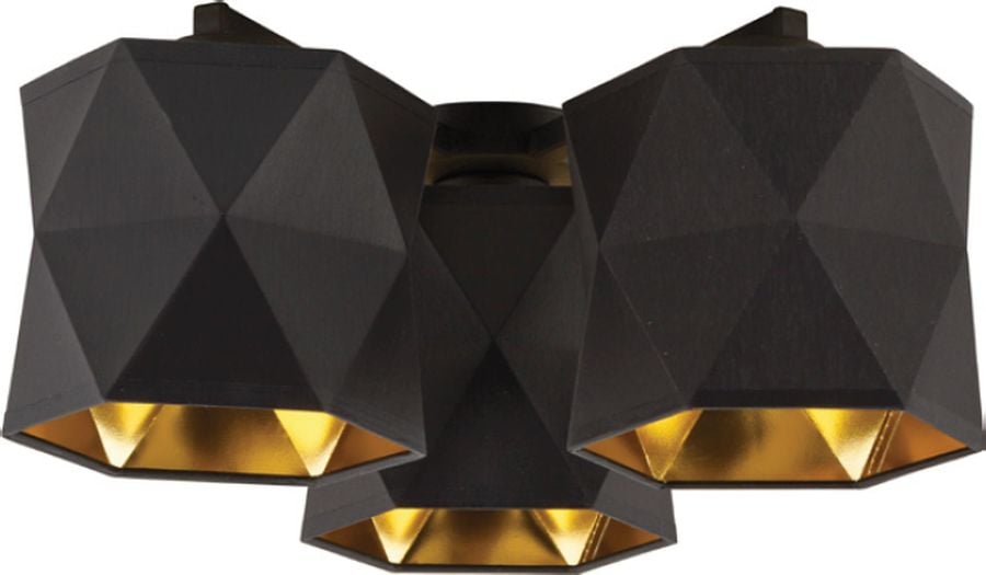 TK Lighting Siro mennyezeti lámpa 3x15 W fekete 1042