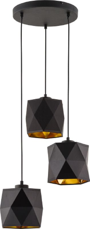 TK Lighting Siro függőlámpa 3x15 W fekete 1045