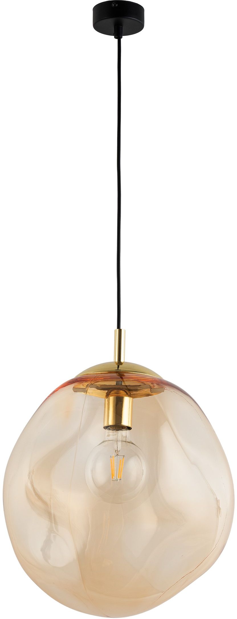 TK Lighting Sol függőlámpa 1x15 W arany-borostyán 4261