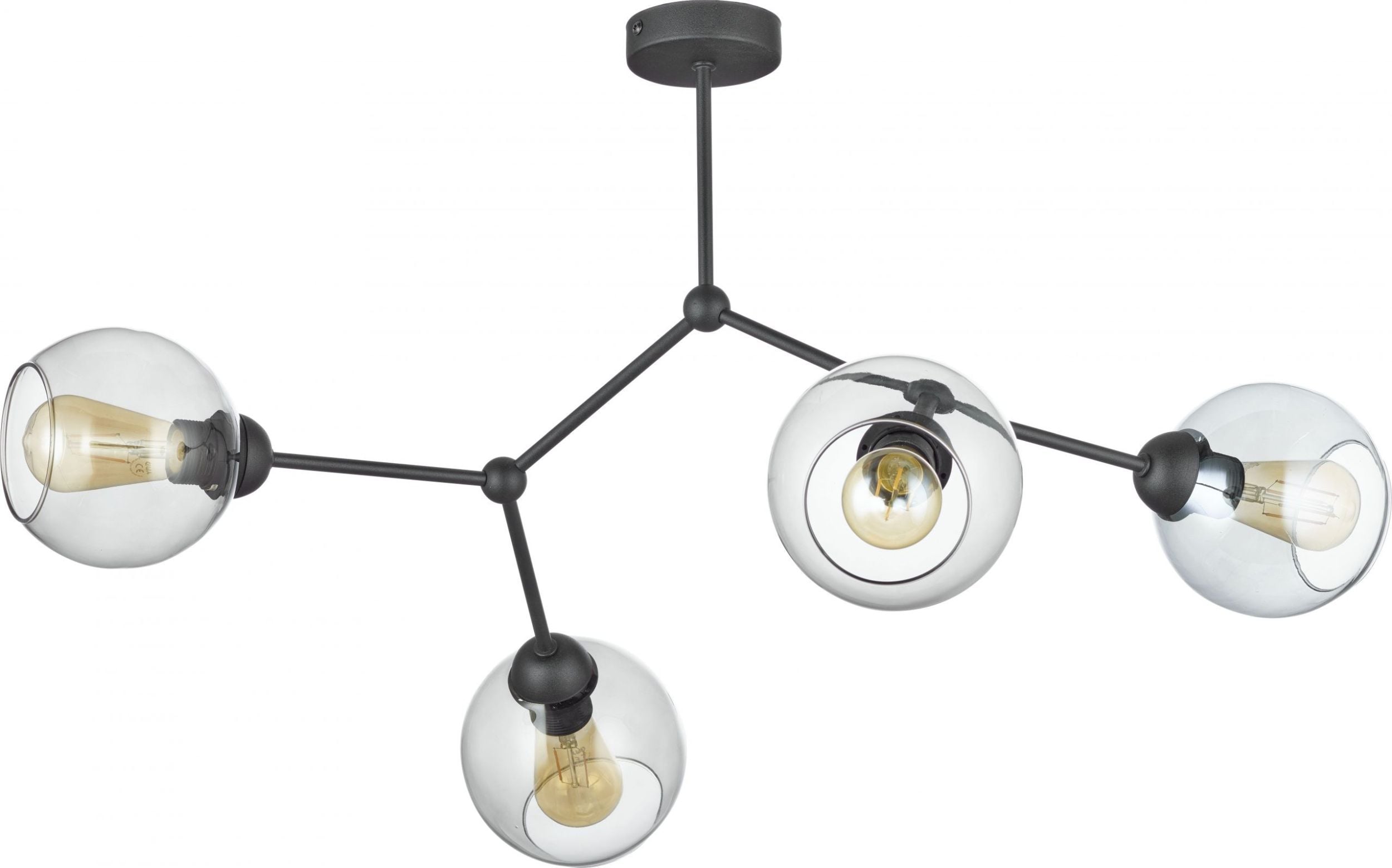 TK Lighting Fairy mennyezeti lámpa 4x15 W fekete 2730