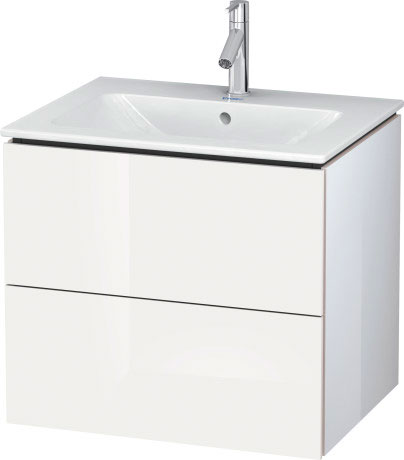 Készlet szekrény Duravit L-Cube LC624002222, mosdótál Duravit ME by Starck 2336630000