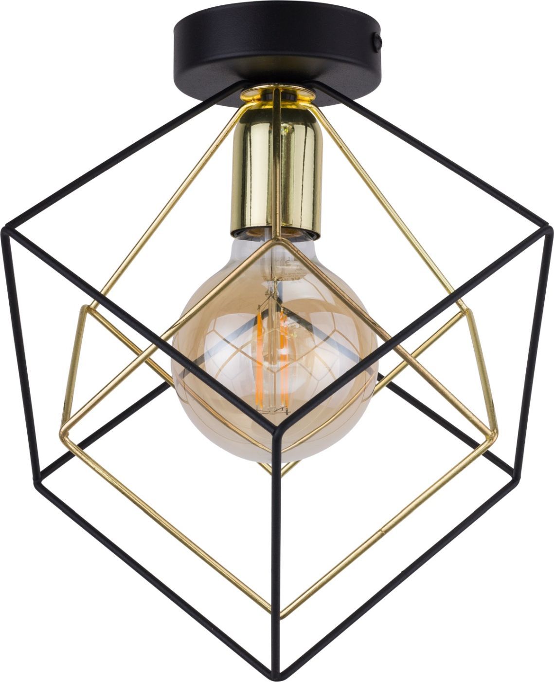 TK Lighting Alambre mennyezeti lámpa 1x60 W fekete-arany 2702