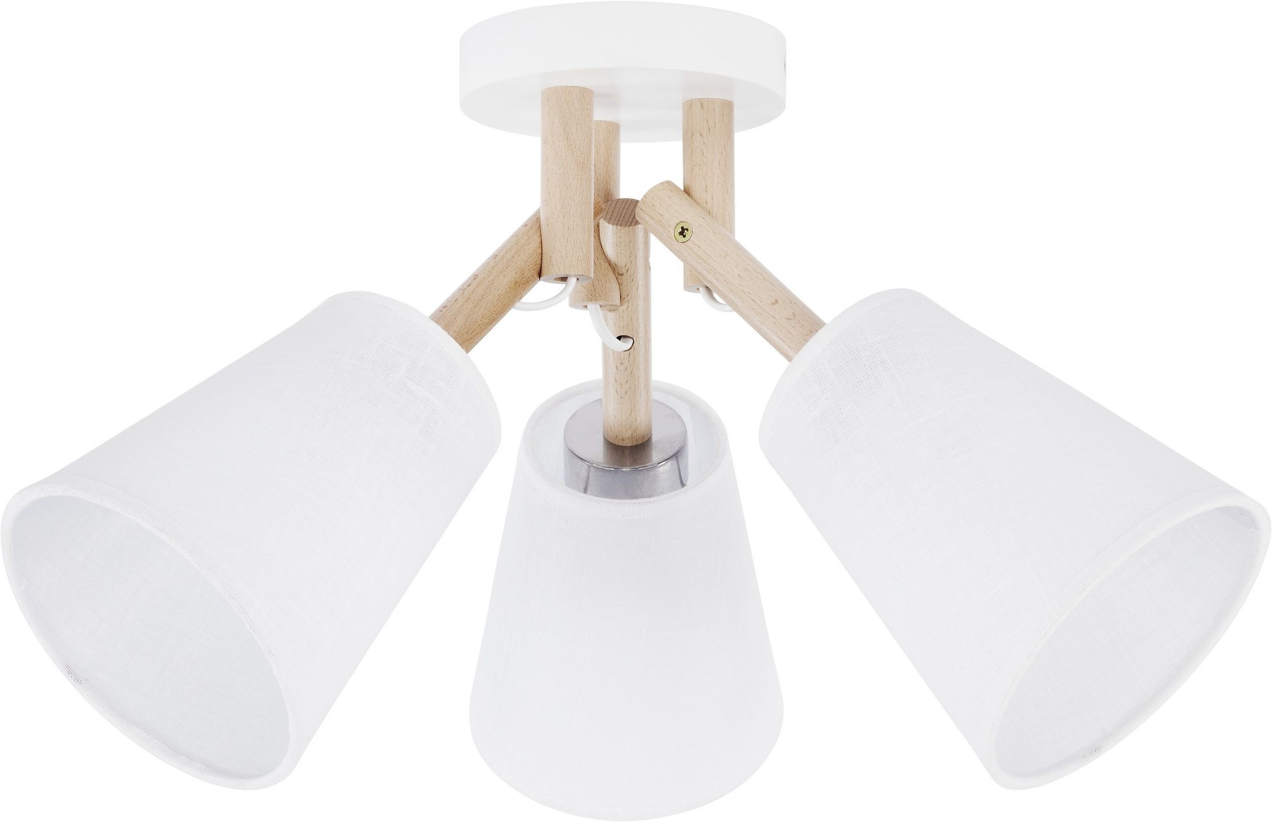 TK Lighting Vaio mennyezeti lámpa 3x15 W fehér-fa 665