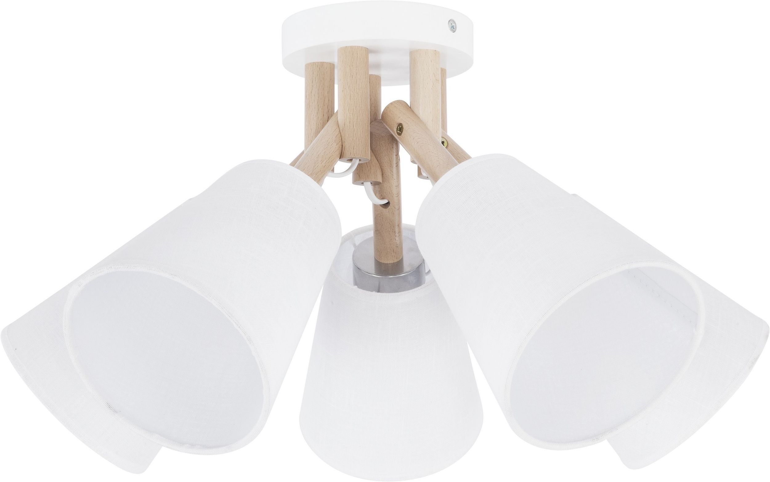 TK Lighting Vaio mennyezeti lámpa 5x15 W fehér-fa 666