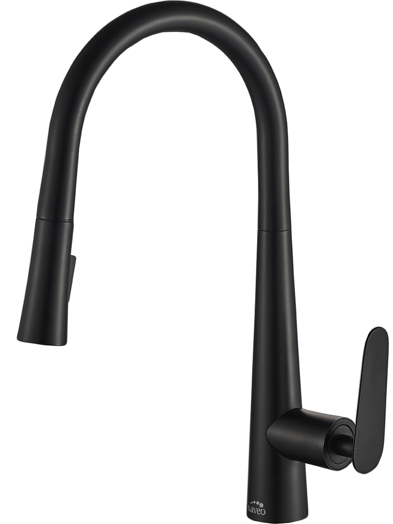 Laveo Nalda konyhai csaptelep álló fekete BAY769D