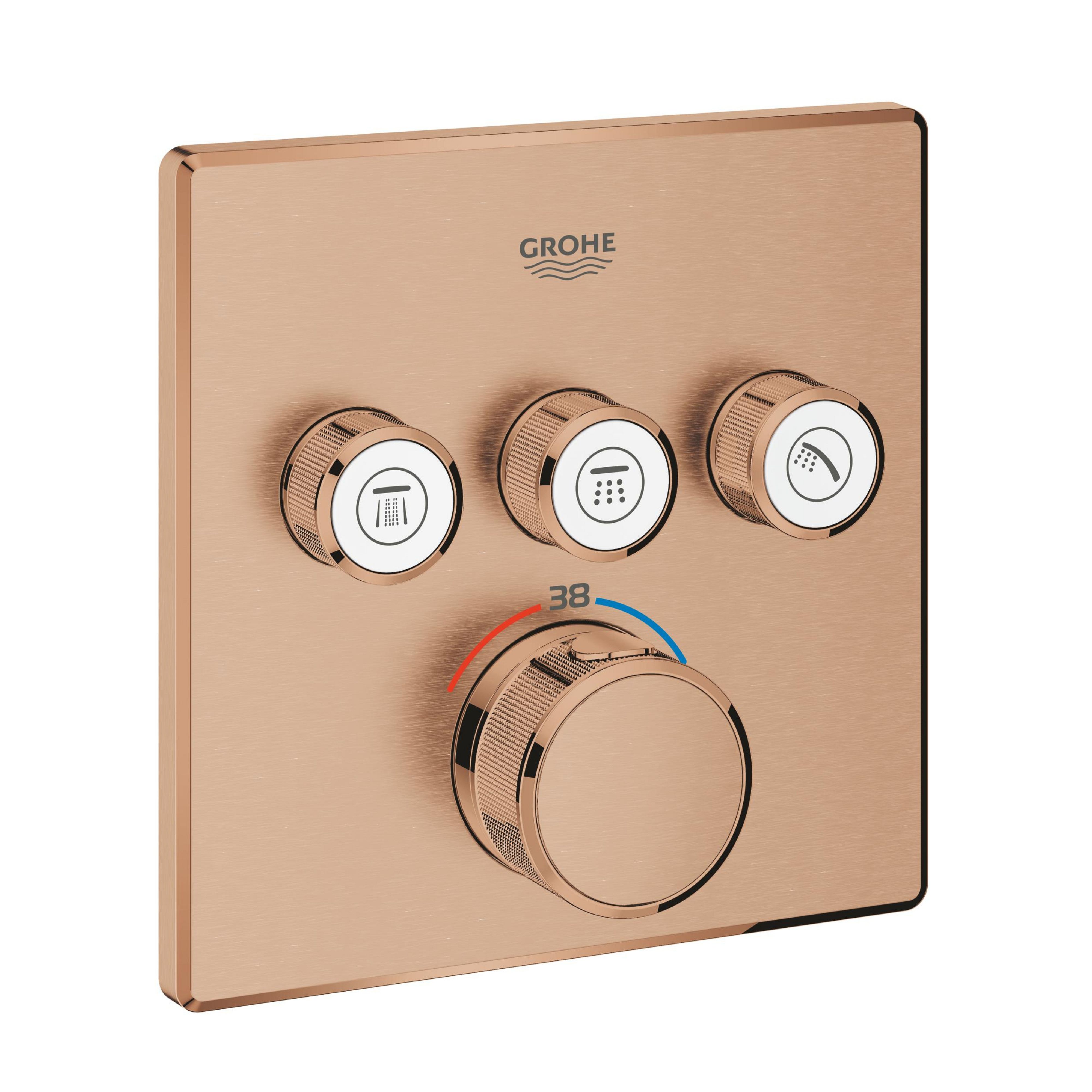 Grohe Grohtherm SmartControl kád és zuhany csaptelep süllyesztett z termosztáttal Brushed Warm Sunset 29126DL0