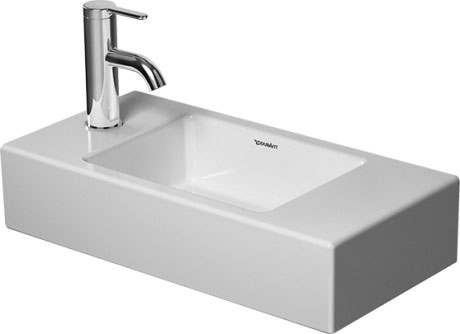 Duravit Vero Air mosdótál 50x25 cm négyszögletes beépíthető fehér 07245000091