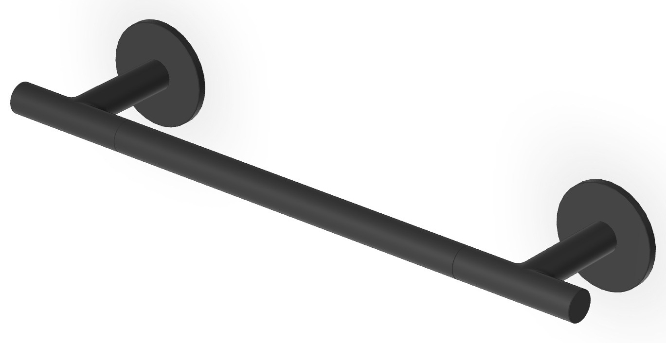 Zucchetti Pan törölközőtartó fekete ZAC620.N6