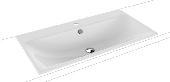 Kaldewei Silenio mosdótál 90x46 cm négyszögletes süllyesztett fehér 907806013001