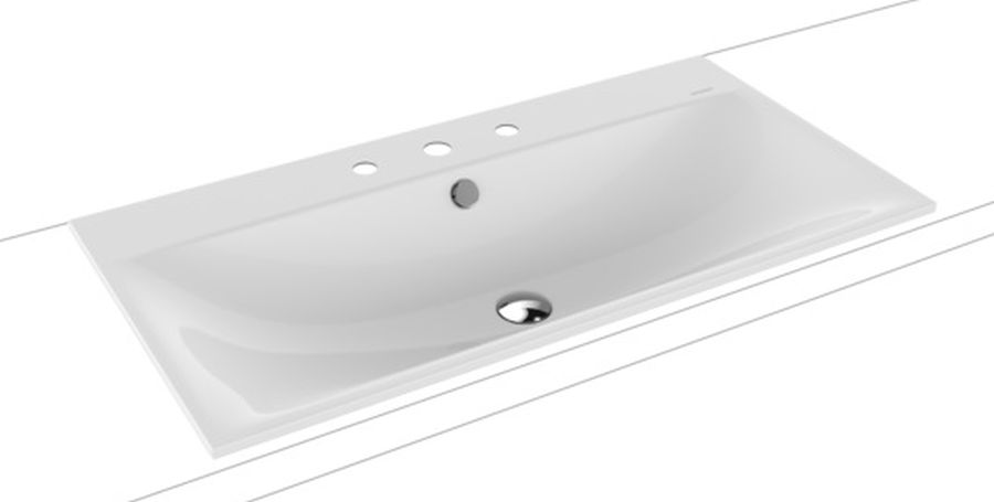 Kaldewei Silenio mosdótál 90x46 cm négyszögletes süllyesztett fehér 907806033001