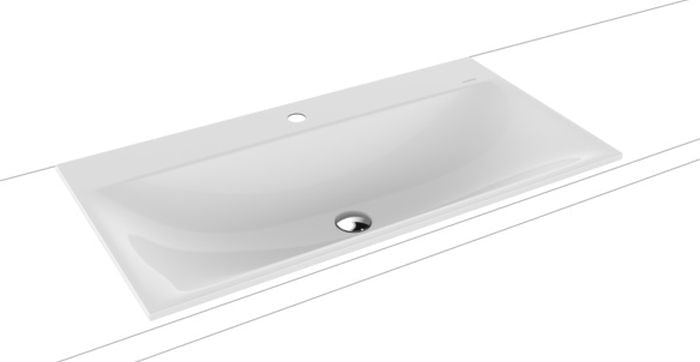 Kaldewei Silenio mosdótál 90x46 cm négyszögletes süllyesztett fehér 907806303001