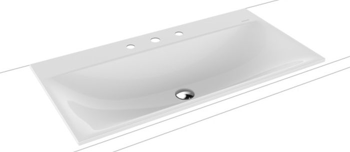 Kaldewei Silenio mosdótál 90x46 cm négyszögletes süllyesztett fehér 907806273001