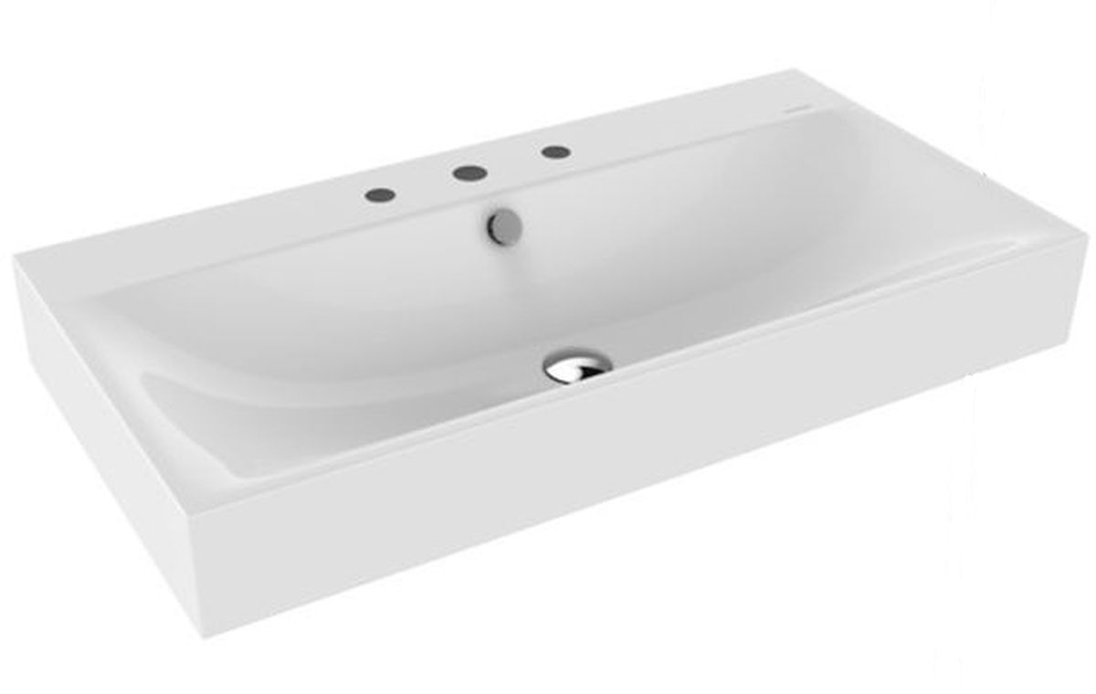 Kaldewei Silenio mosdótál 90x46 cm négyszögletes klasszikus fehér 904406033001