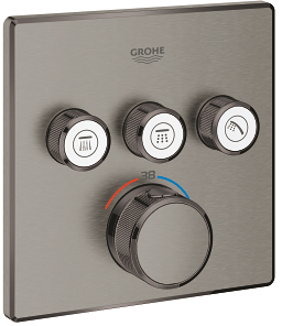 Grohe Grohtherm SmartControl kád és zuhany csaptelep süllyesztett igen Brushed Hard Graphite 29126AL0