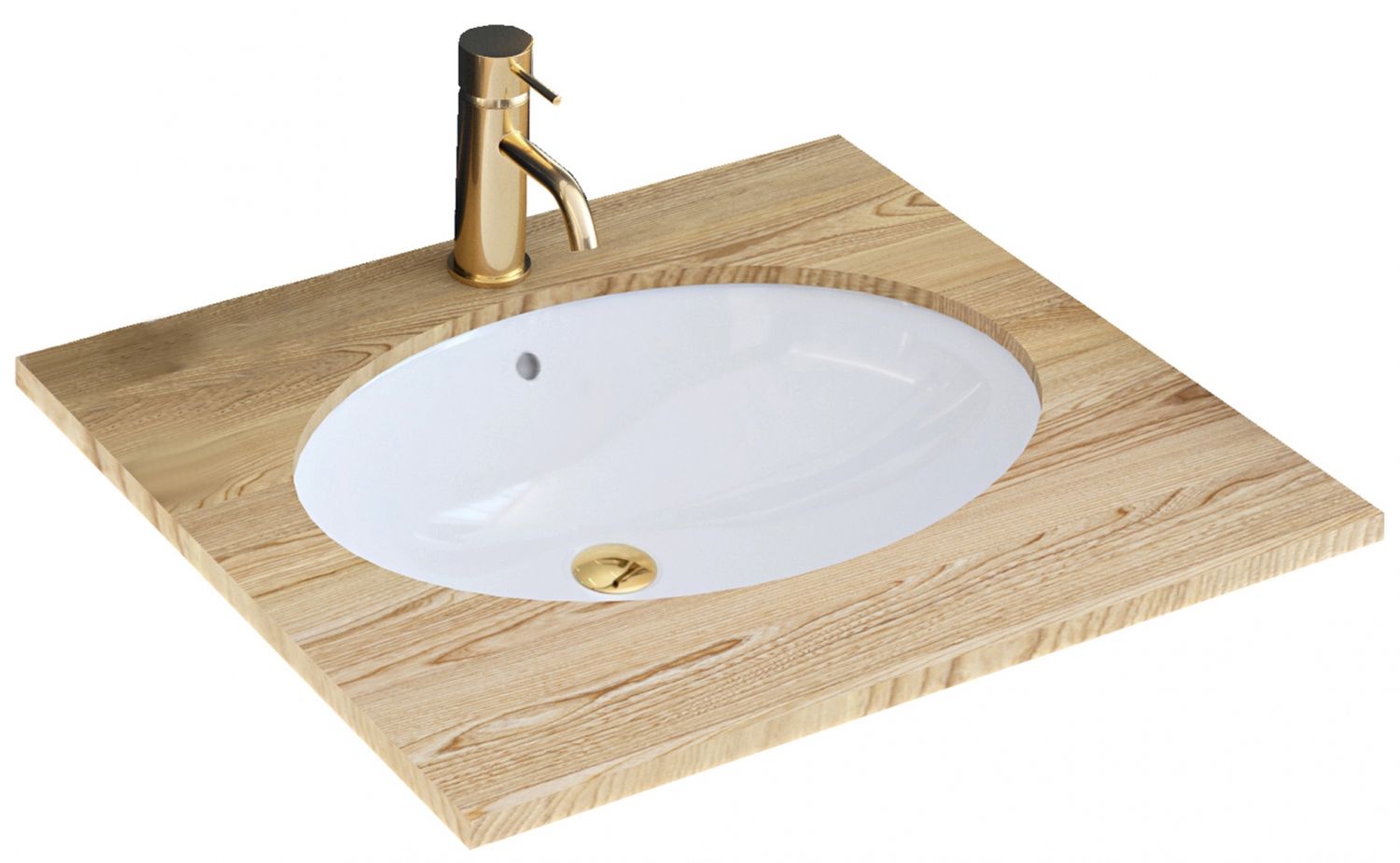 Rea Nel mosdótál 47.5x39 cm ovális alulról beépíthető fehér REA-U6330