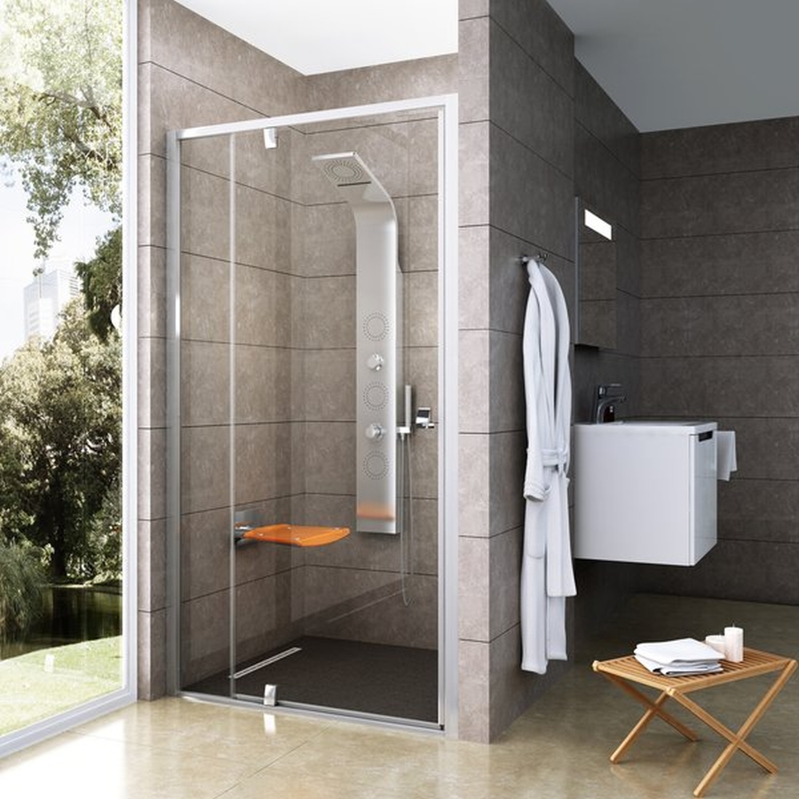 Ravak Pivot zuhanyajtók 110 cm dönthető fehér fényes/átlátszó üveg 03GD0100Z1