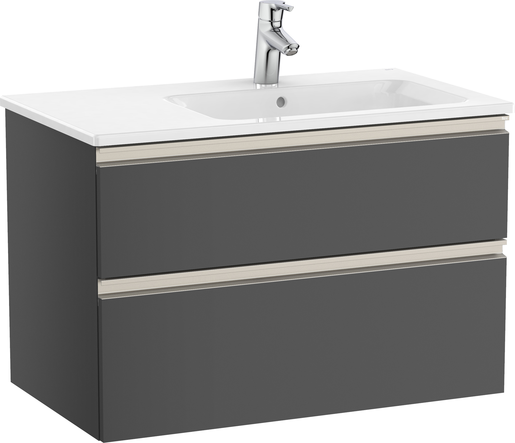 Roca Gap-N mosdó szekrénnyel 80 cm antracit A851480153