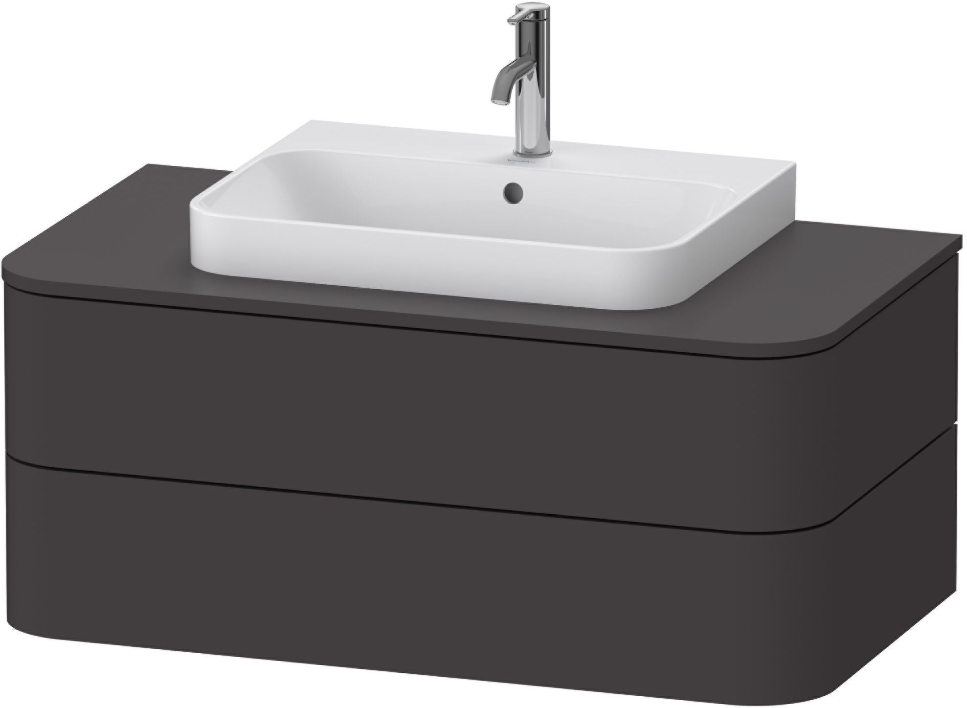 Duravit Happy D.2 szekrény 100x55x40.8 cm mosdókagyló alá akasztható grafit HP497108080