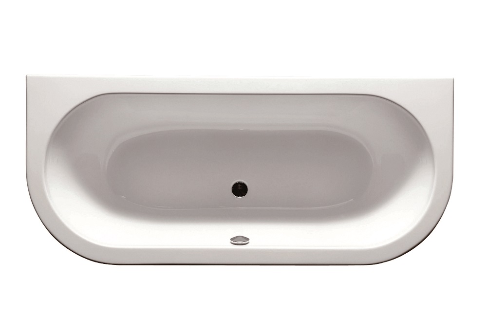 Hoesch Happy D. fal mellé szerelhető fűrdőkád 180x80 cm ovális fehér 6181.010